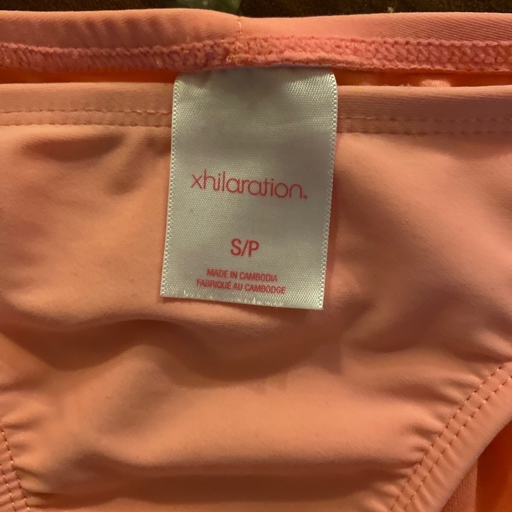 Xhilaration peach & black bikini bottoms Small​​ - Picture 4 of 6